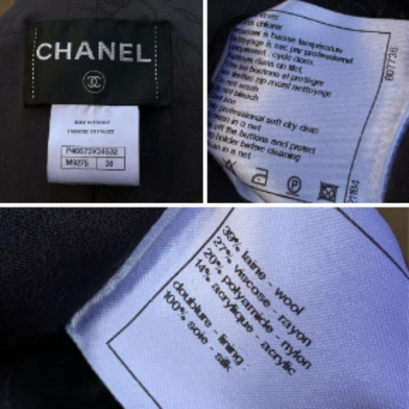 Chanel Graue Jacke aus Wollmischung mit Reißverschluss vorne Größe 38 FR im Angebot 1