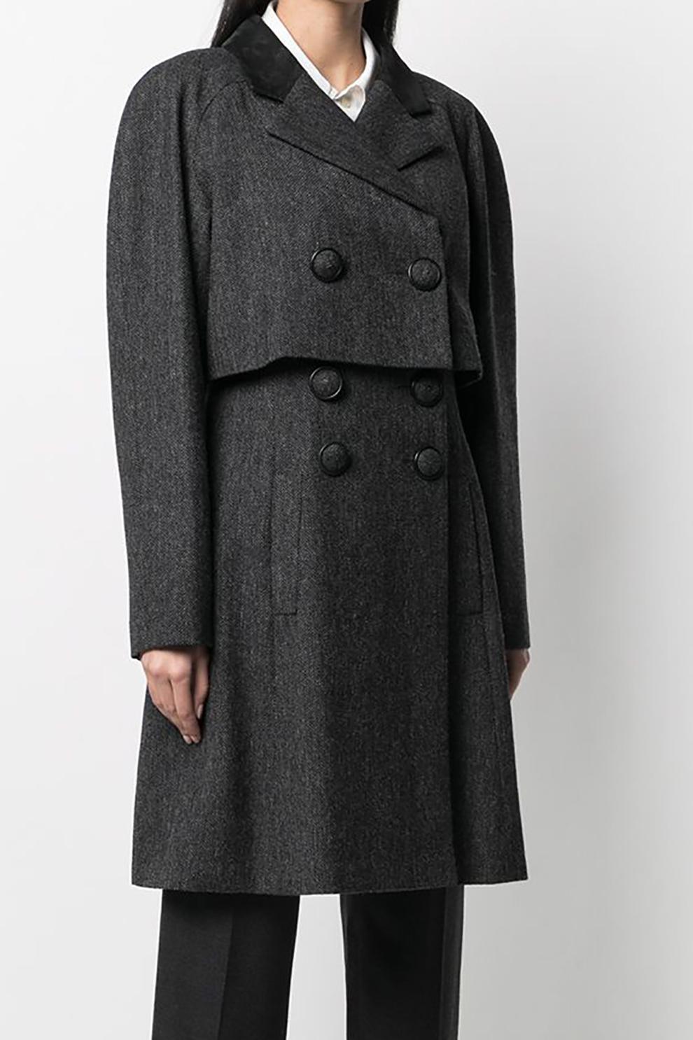 grey cape coat