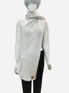 Chanel Grey Wool Scarf