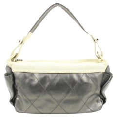 Chanel Grey x Ivory Biarritz Hobo Bag 50ck224s