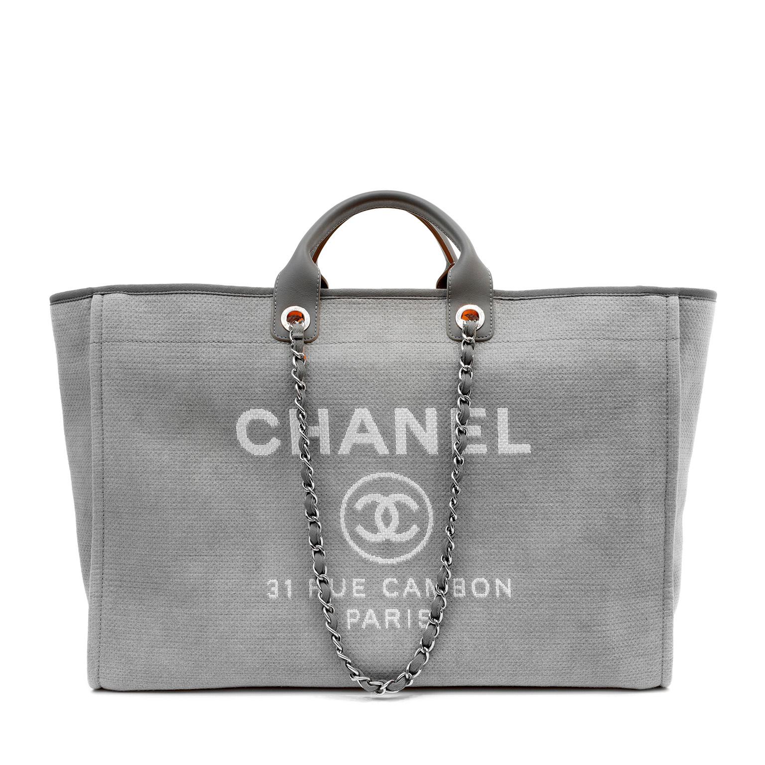 grey chanel deauville tote