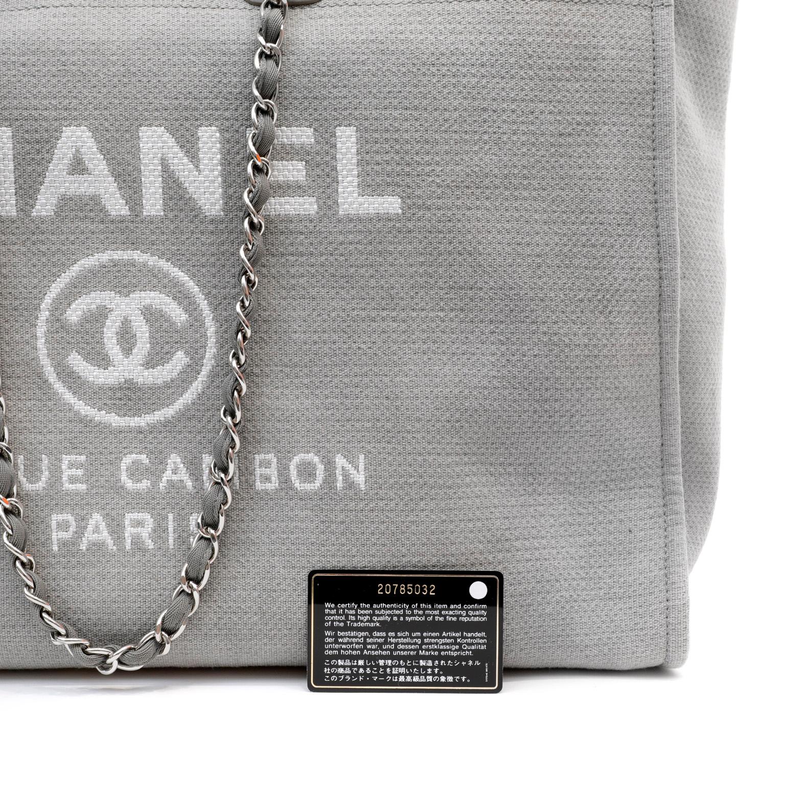 Women's Chanel Grey XXL Deauville Tote