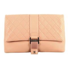 Chanel Grip Clutch Quilted Lambskin