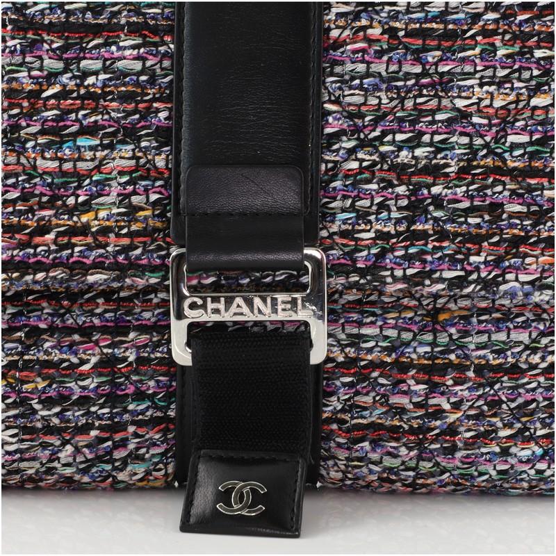 Chanel Grip Clutch Quilted Tweed 1