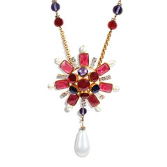 Chanel Gripoix and Pearl Starburst Necklace