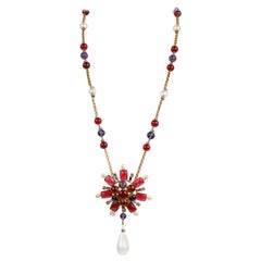 Chanel Gripoix and Pearl Starburst Necklace