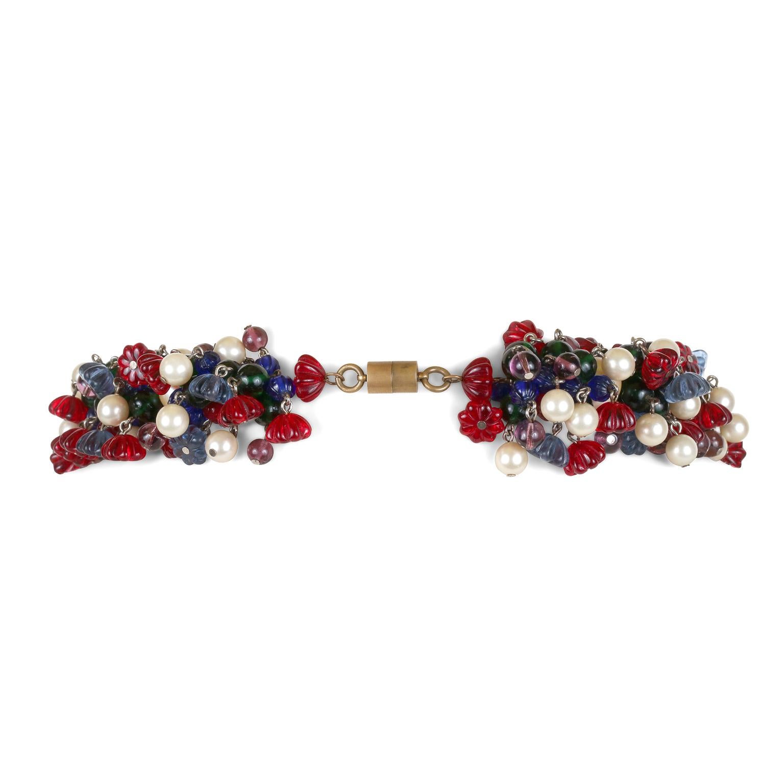Chanel Gripoix and Pearl Tutti Frutti Vintage Necklace 1
