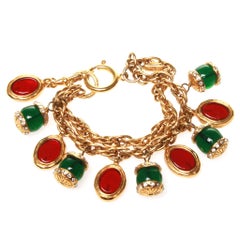 Chanel Gripoix und Swarovski-Perlen-Charm-Armband