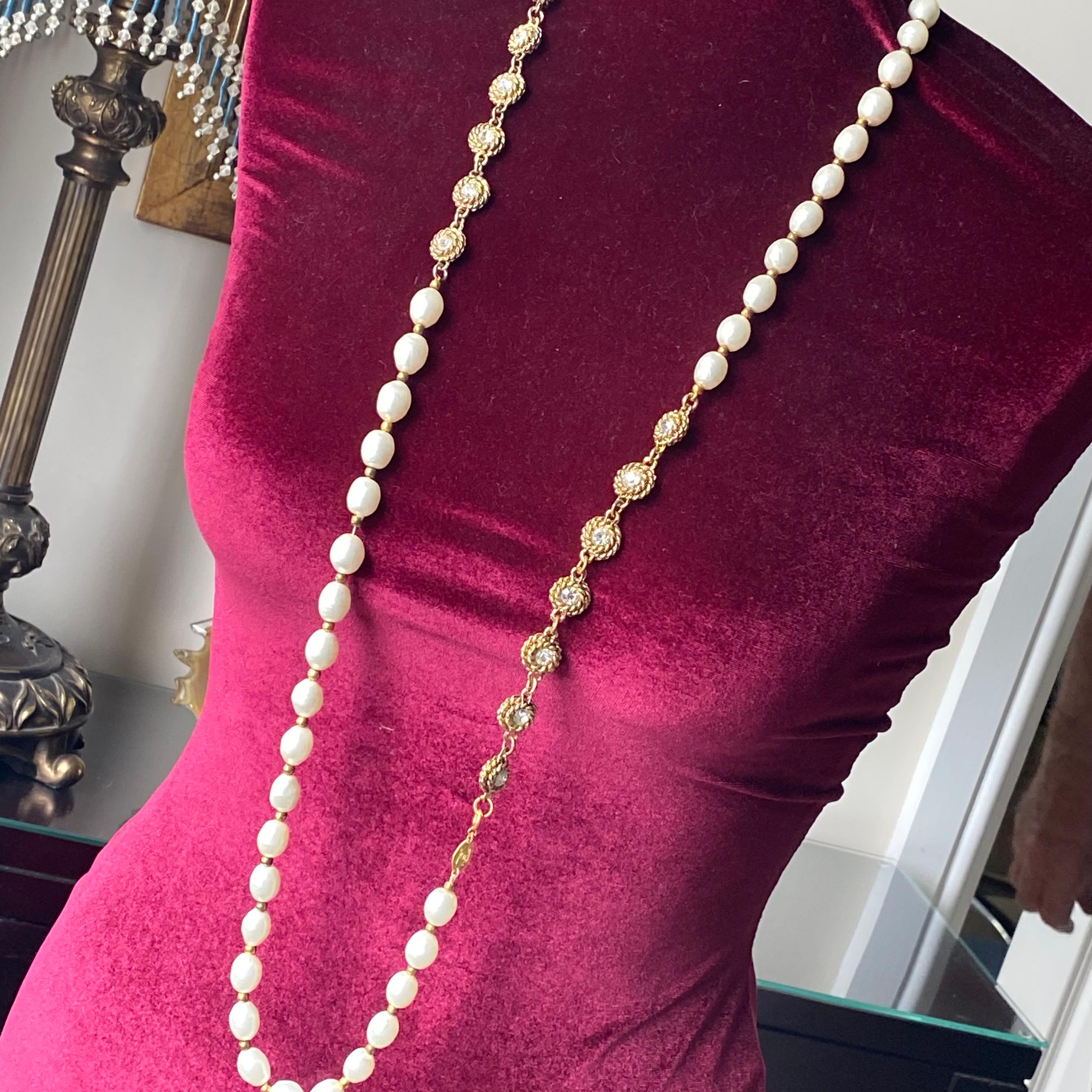 Collana Sautoir di perle barocche Chanel Gripoix in vendita 3