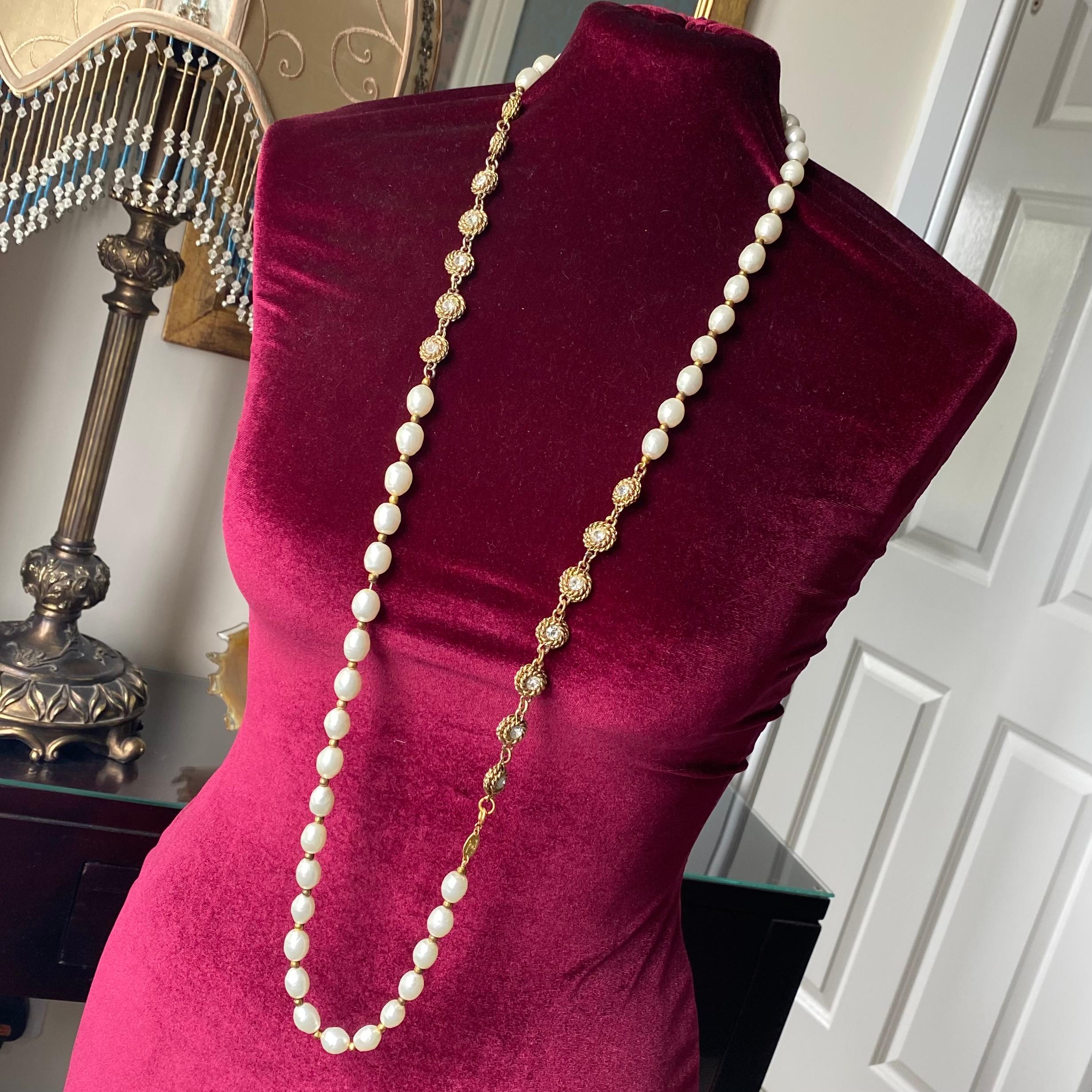 Collana Sautoir di perle barocche Chanel Gripoix in vendita 4