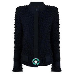 Chanel Gripoix Belt Black Tweed Jacket