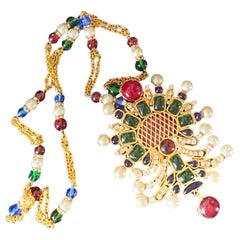 Chanel - Collier en pendentif byzantin Gripoix