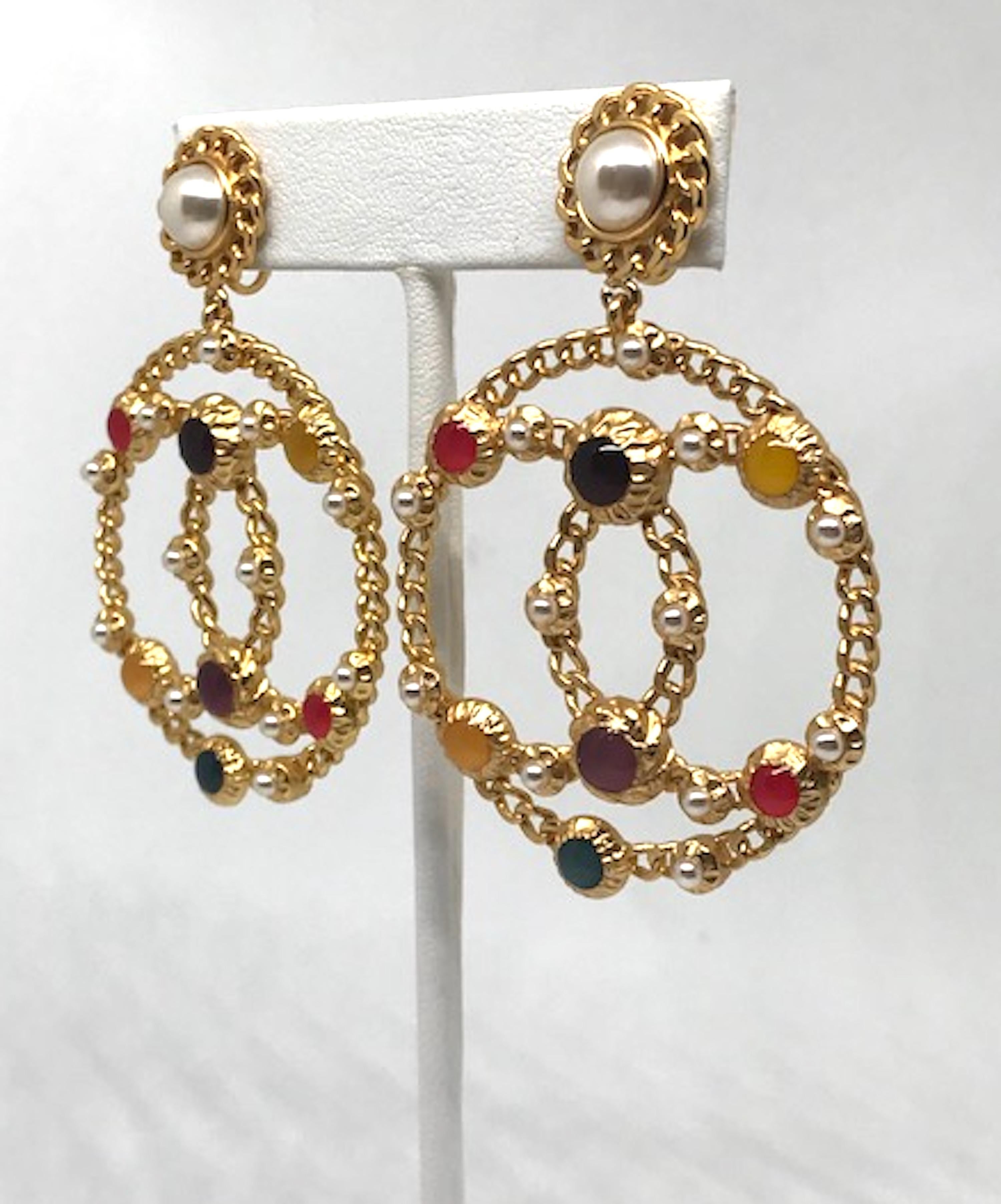 pendant earrings chanel