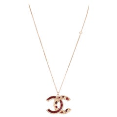Chanel Gripoix CC Monogram Pendant Necklace Authentic in Original Box w/ Tag