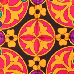 Chanel Gripoix Gemstone & Jewelry Motif 90cm Silk Twill Scarf, Italy 1994.