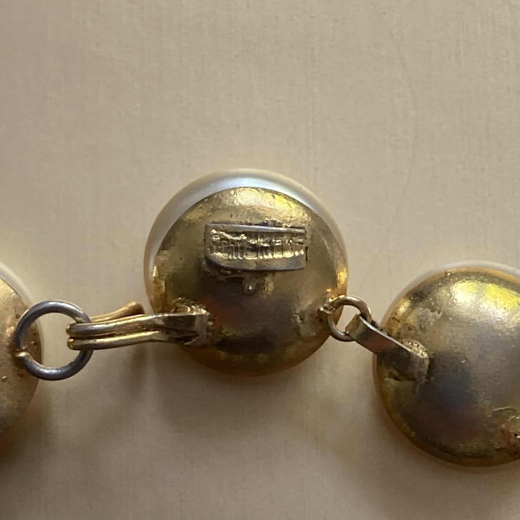 Chanel Gripoix glass pearl drop Necklace For Sale 6