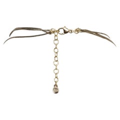 Chanel Gripoix Gunmetal Chain Necklace