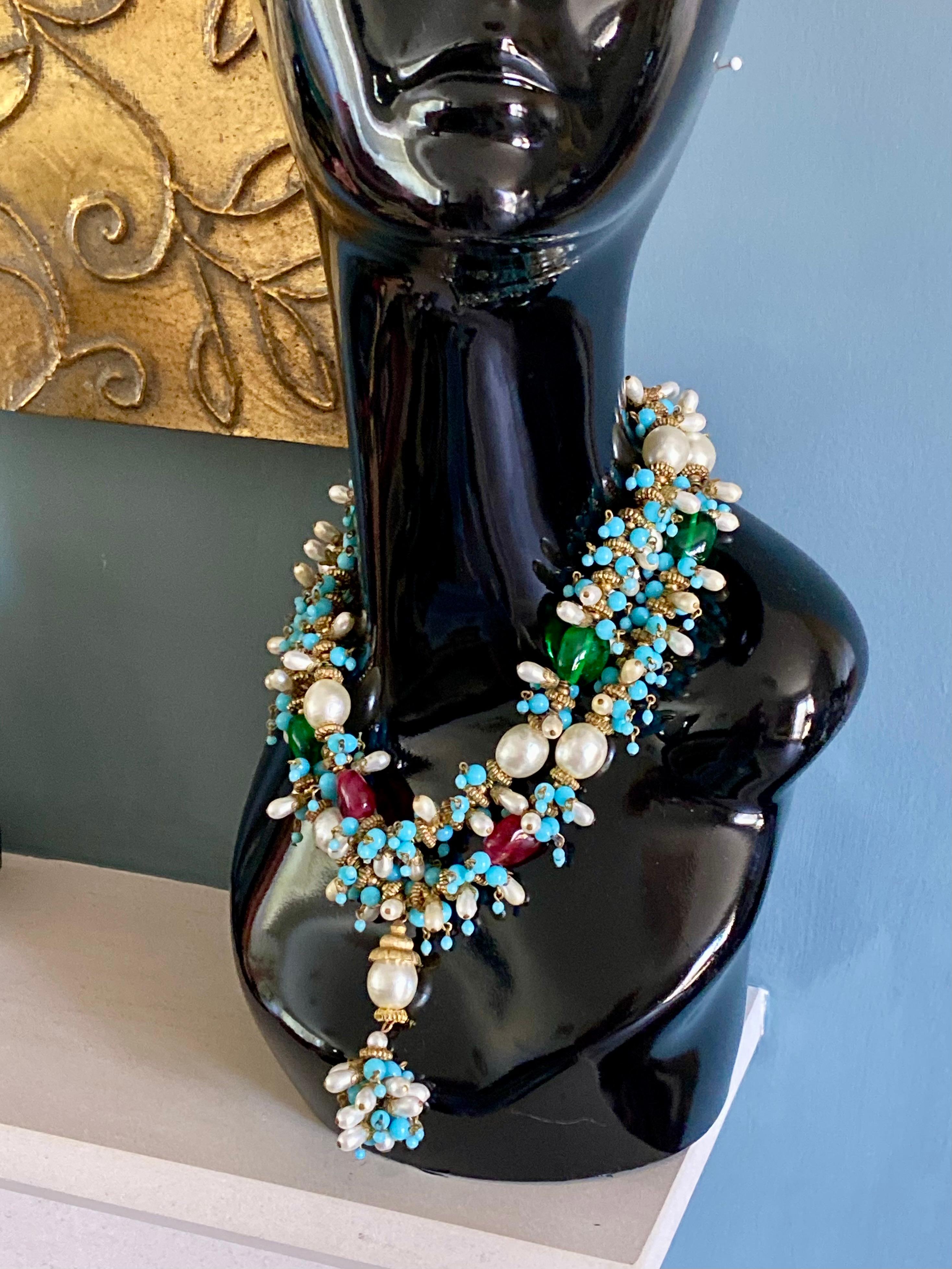 Chanel - Collier Mogul Gripoix 1960 en vente 1