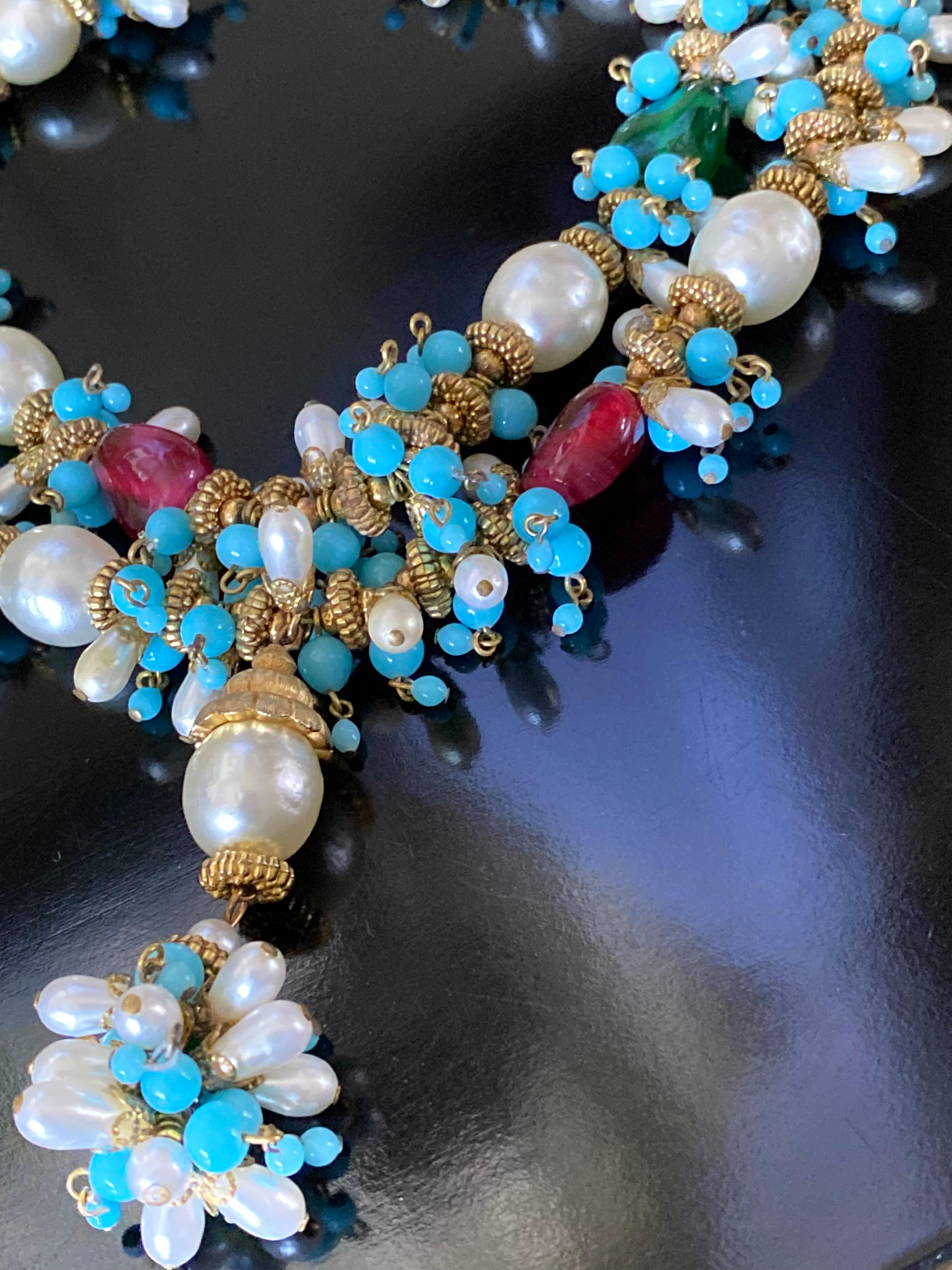Chanel - Collier Mogul Gripoix 1960 en vente 11
