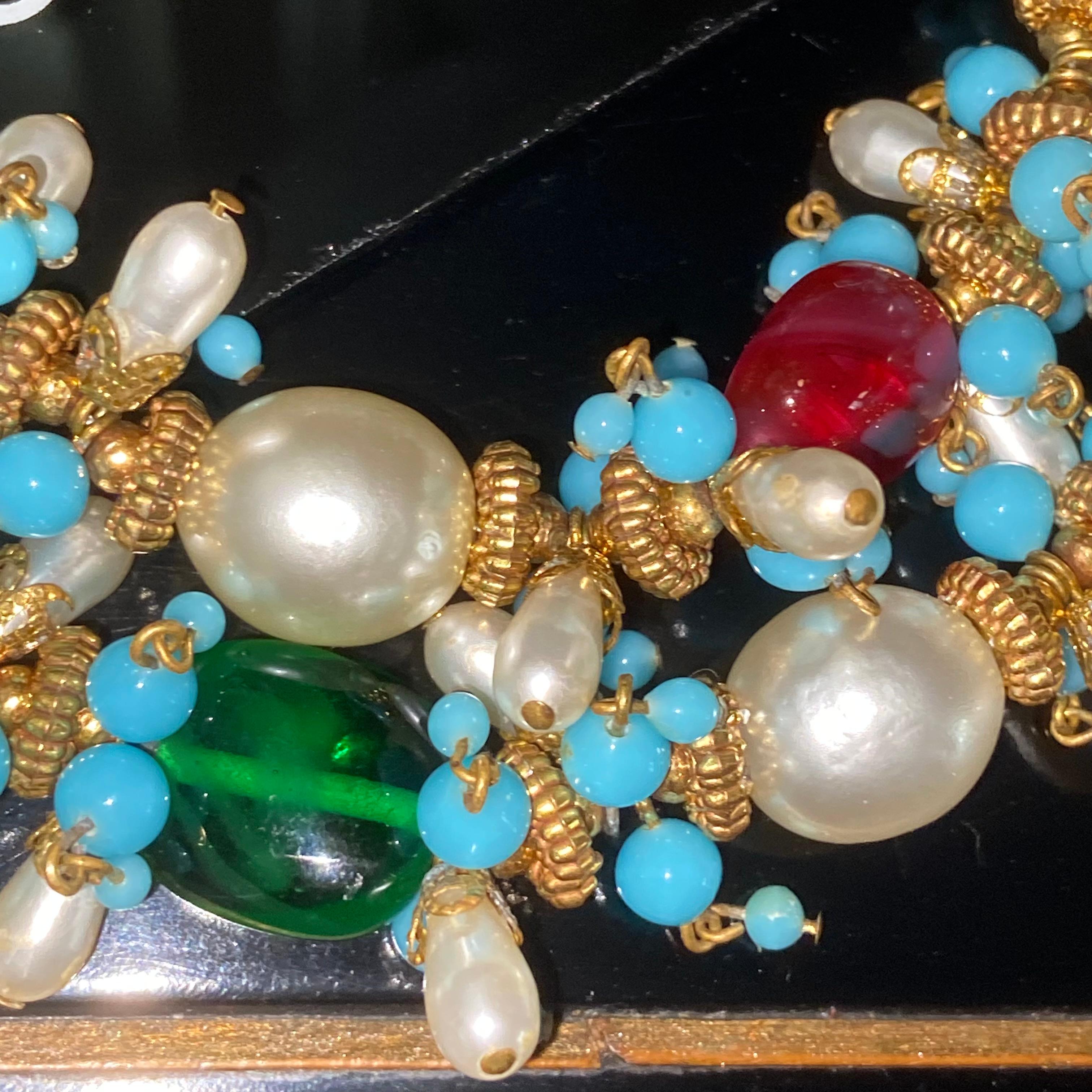 Chanel - Collier Mogul Gripoix 1960 en vente 4