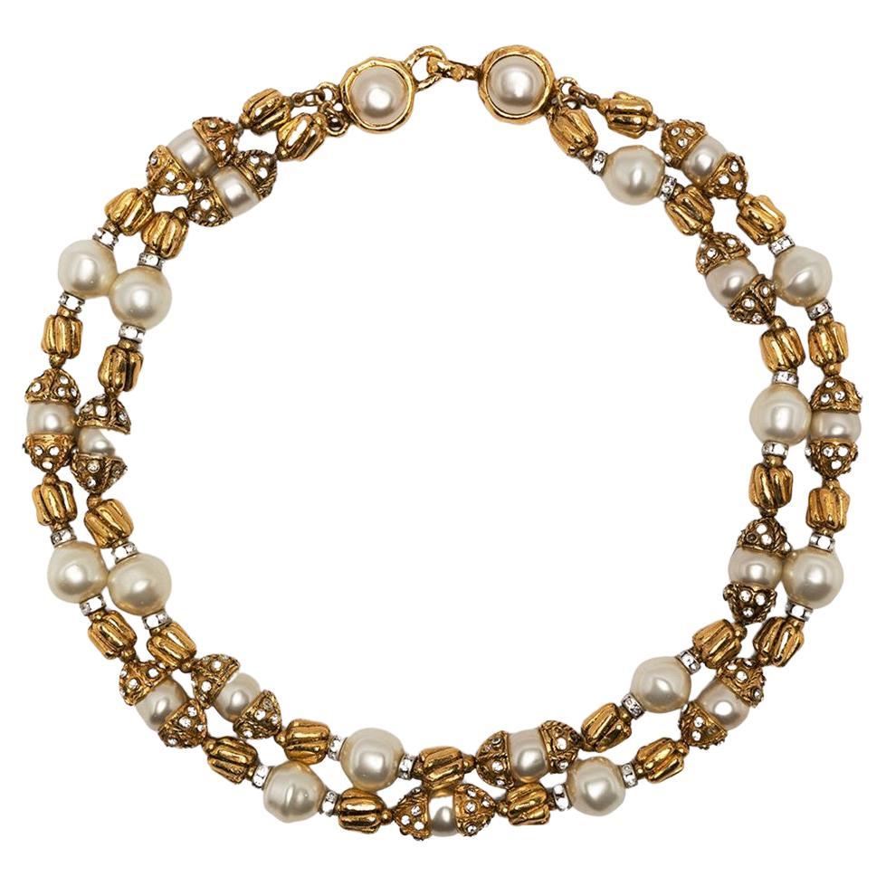 Chanel Gripoix Pearl and Crystal Necklace