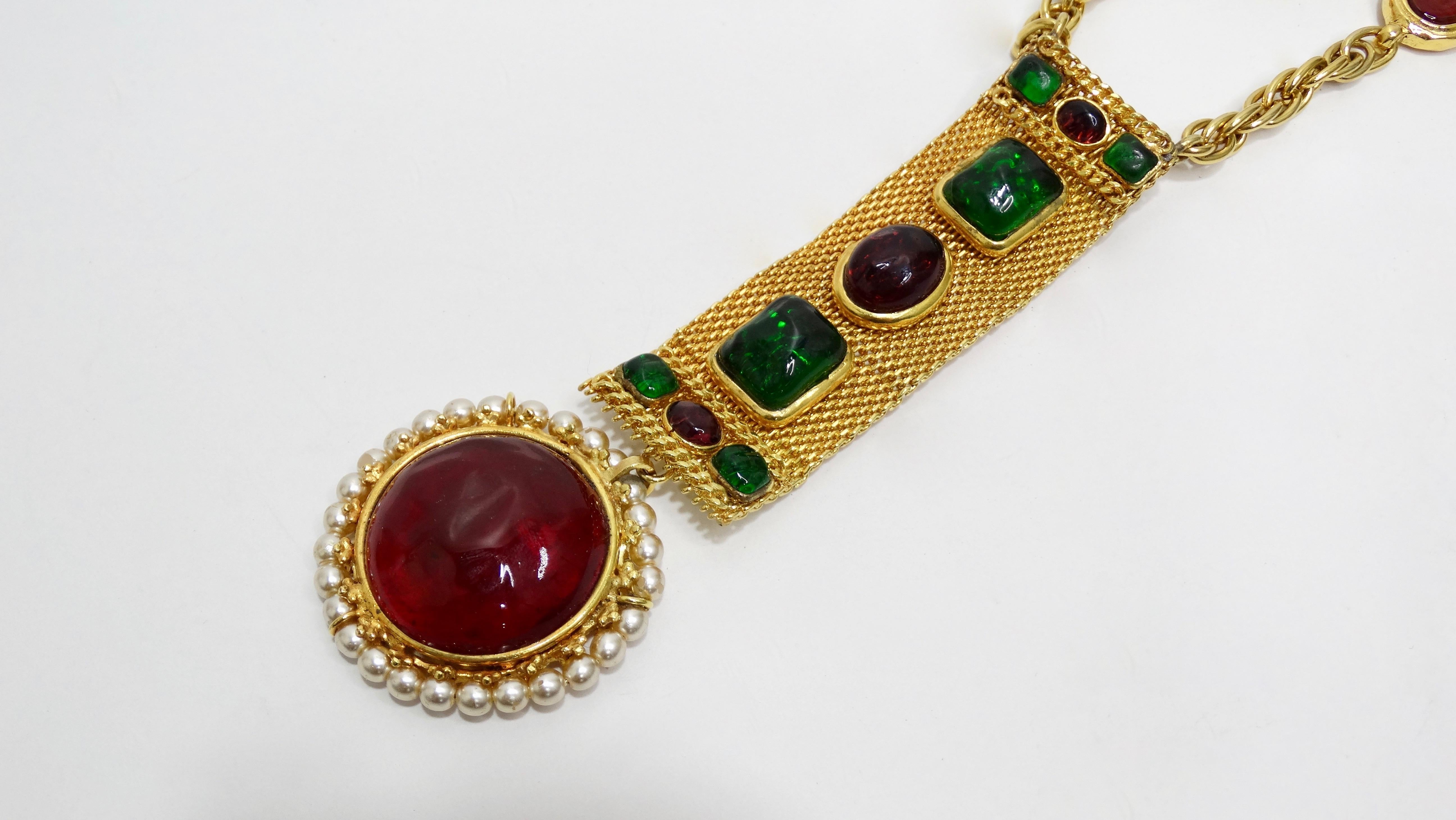 Chanel Gripoix Pendant Necklace Autumn 1994 1