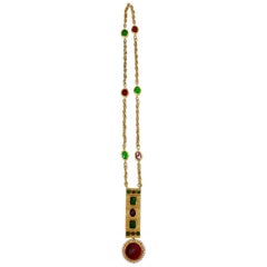 Chanel Gripoix Pendant Necklace Autumn 1994
