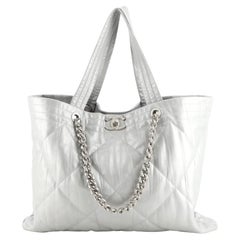 Chanel Ground Control Tote Quilted Iridescent Calfskin Large