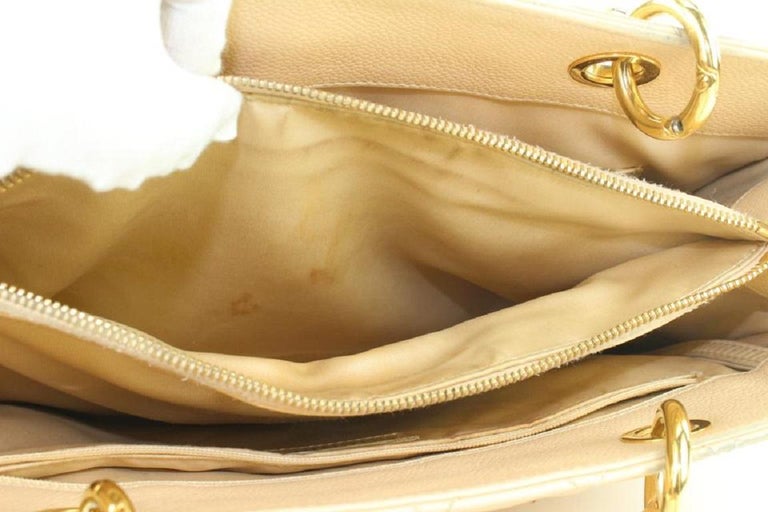 Chanel Beige Leather GST Grand Shopping Tote - Chanel
