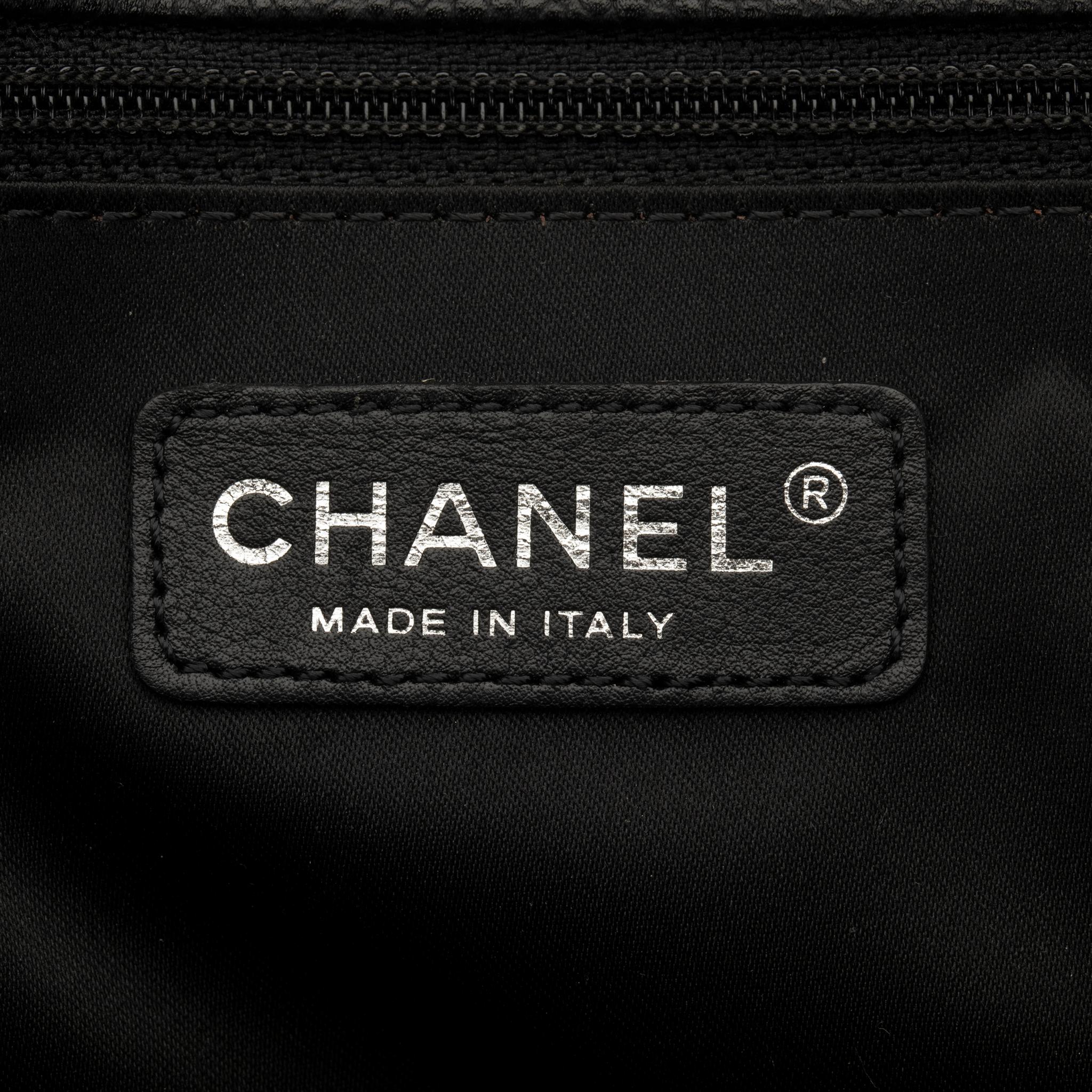 Chanel GST Black Quilted Caviar Leather Silver-Tone Hardware 1