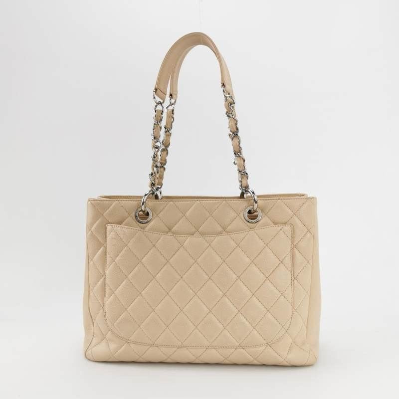 Women's Chanel GST Grand Shopping Tote 2011 Beige Caviar Leather PM
