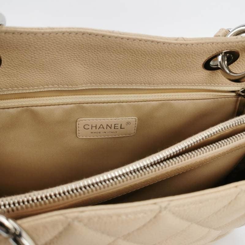 Chanel GST Grand Shopping Tote 2011 Beige Caviar Leather PM 2