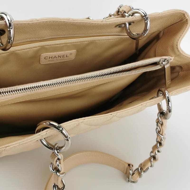 Chanel GST Grand Shopping Tote 2011 Beige Caviar Leather PM 3