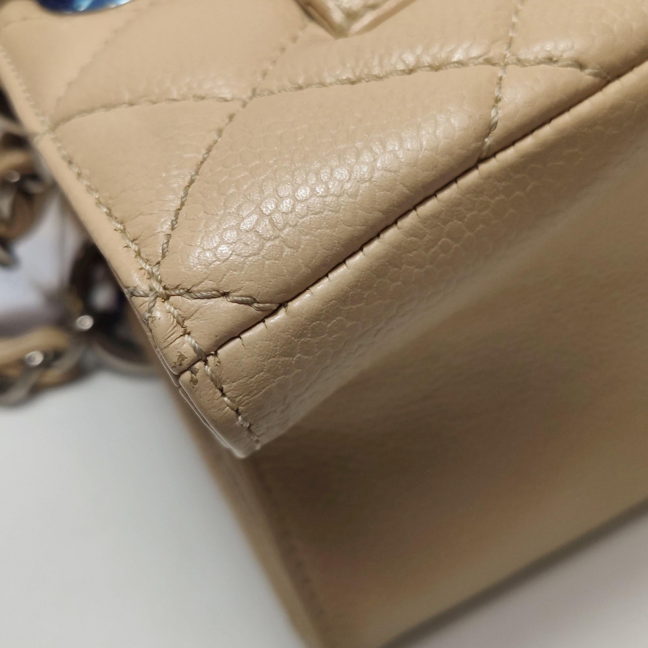 Chanel GST Grand Shopping Tote Beige Caviar Leather PM 2009-2010 For Sale 12