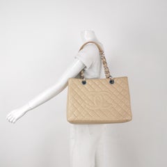 Chanel GST Grand Shopping Tote Beige Caviar Leather PM 2009-2010