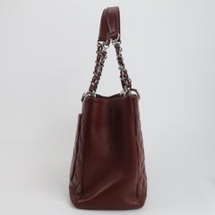 Chanel GST Grand Shopping Tote Burgundy Caviar Leather GM Silver Hardware