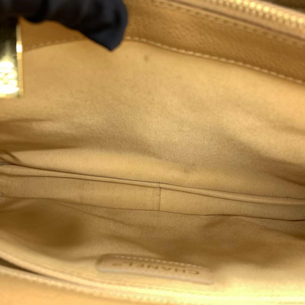 Chanel GST Grand Shopping Tote Camel Tan Caviar Leather PM, 2006-2008 For Sale 8