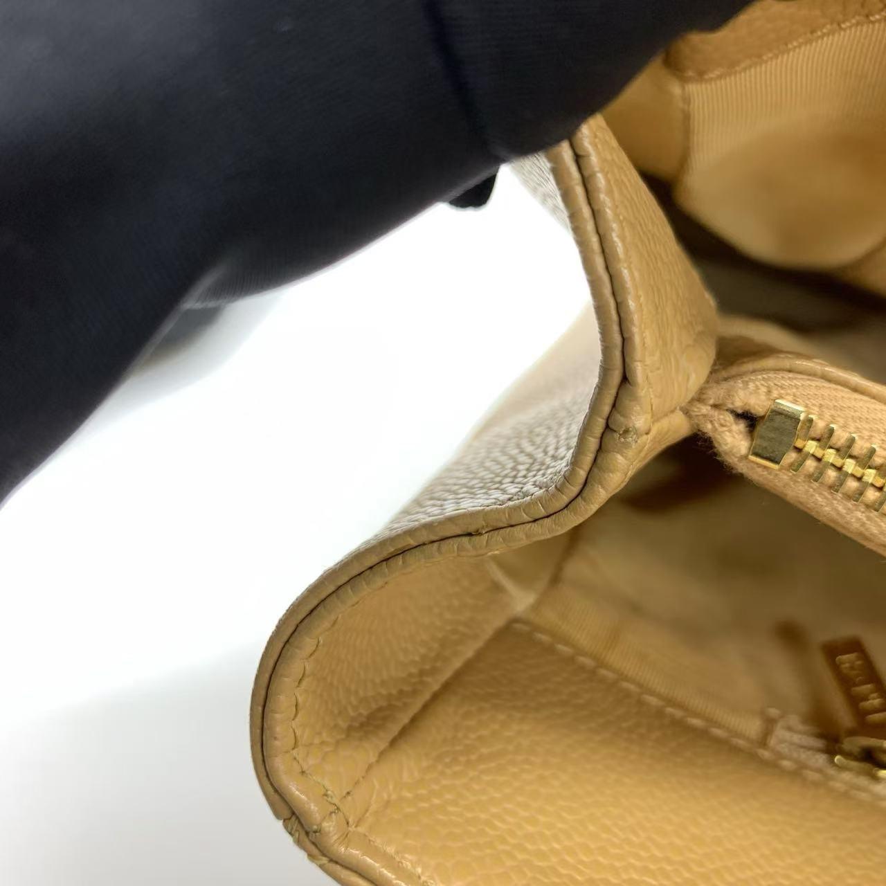 Chanel GST Grand Shopping Tote Camel Tan Caviar Leather PM, 2006-2008 For Sale 9