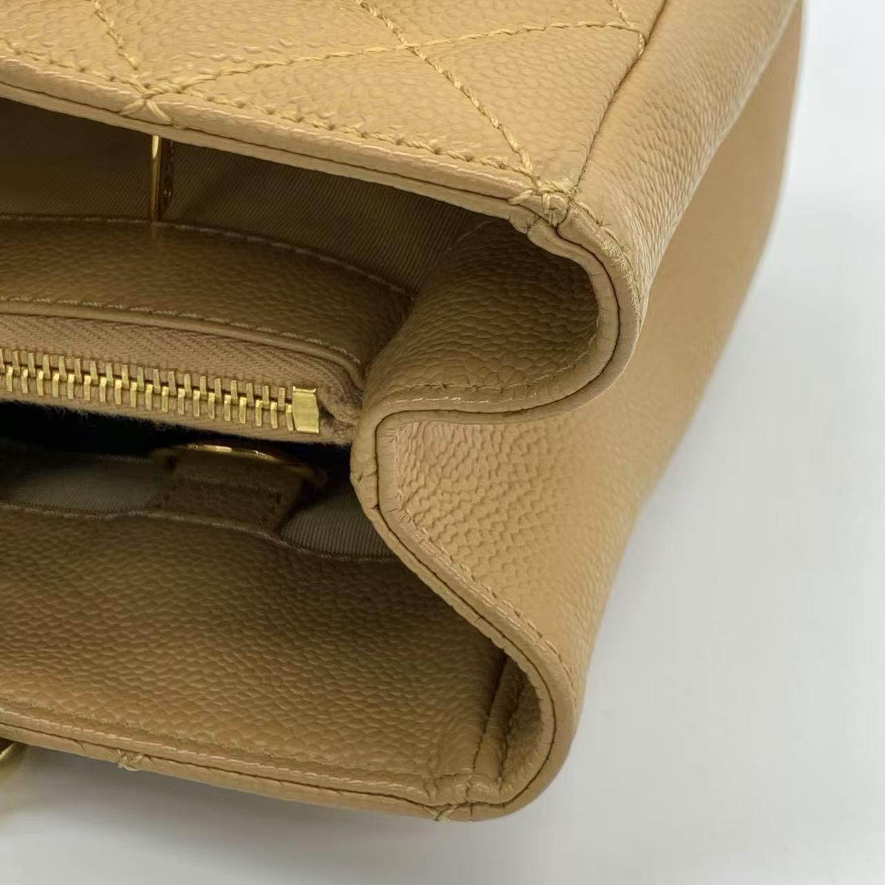Chanel GST Grand Shopping Tote Camel Tan Caviar Leather PM, 2006-2008 For Sale 14