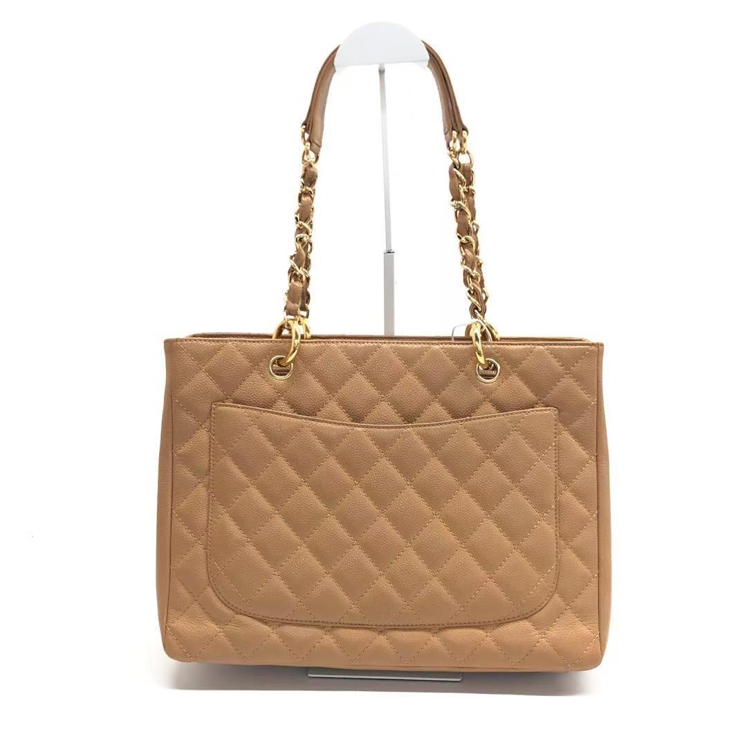Chanel GST Grand Shopping Tote Camel Tan Caviar Leather PM, 2006-2008 In Good Condition For Sale In AUBERVILLIERS, FR