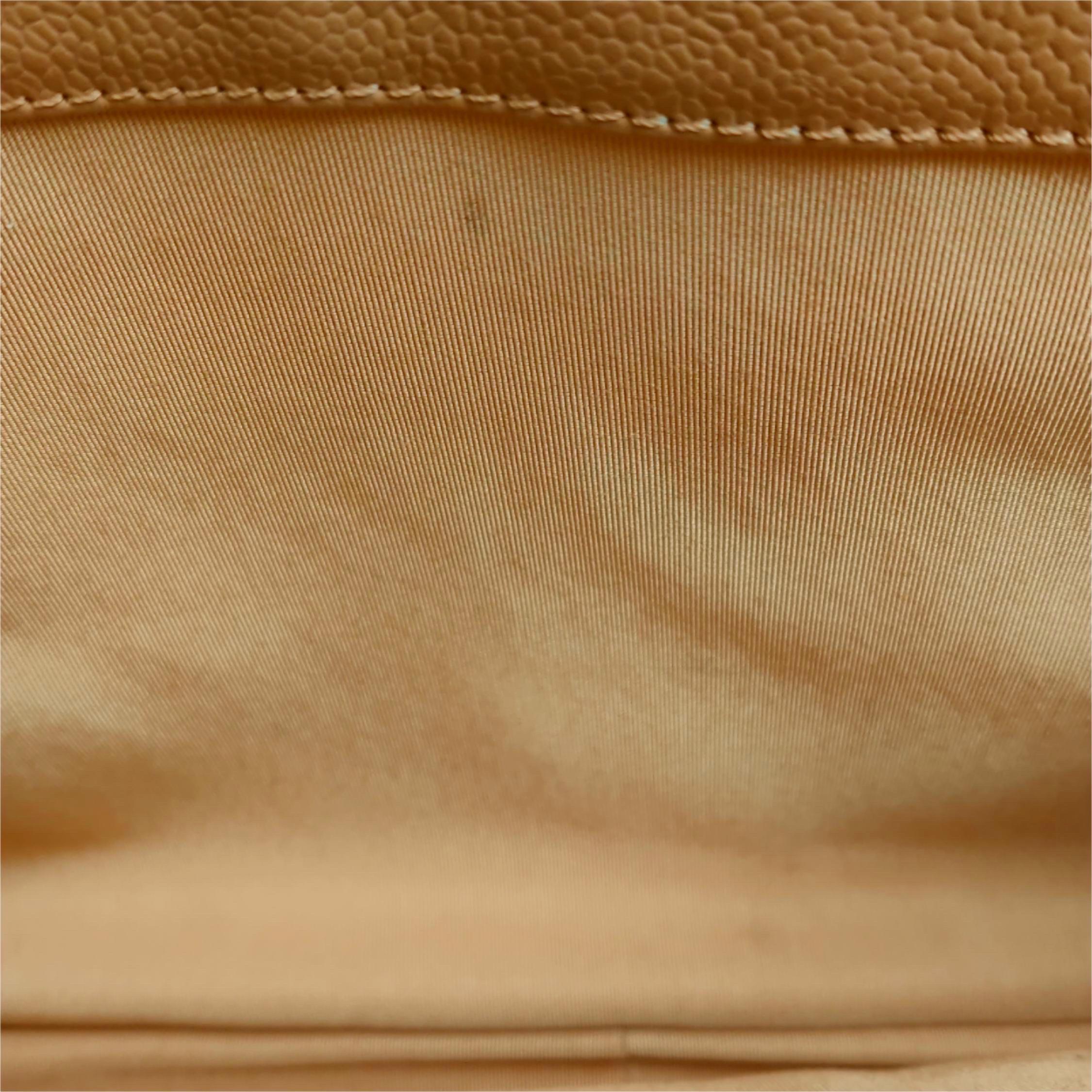 Chanel GST Grand Shopping Tote Camel Tan Caviar Leather PM, 2006-2008 For Sale 3