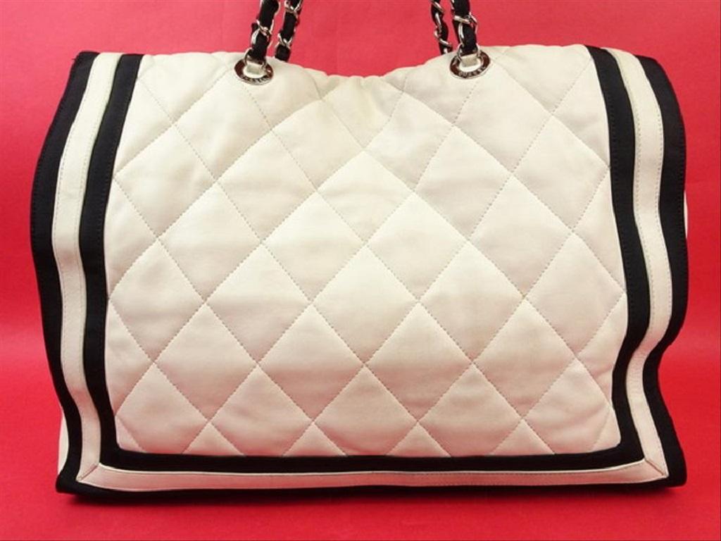 Chanel GST Two-Tone Quilted Chain Grand Shopping Tote 215949 1