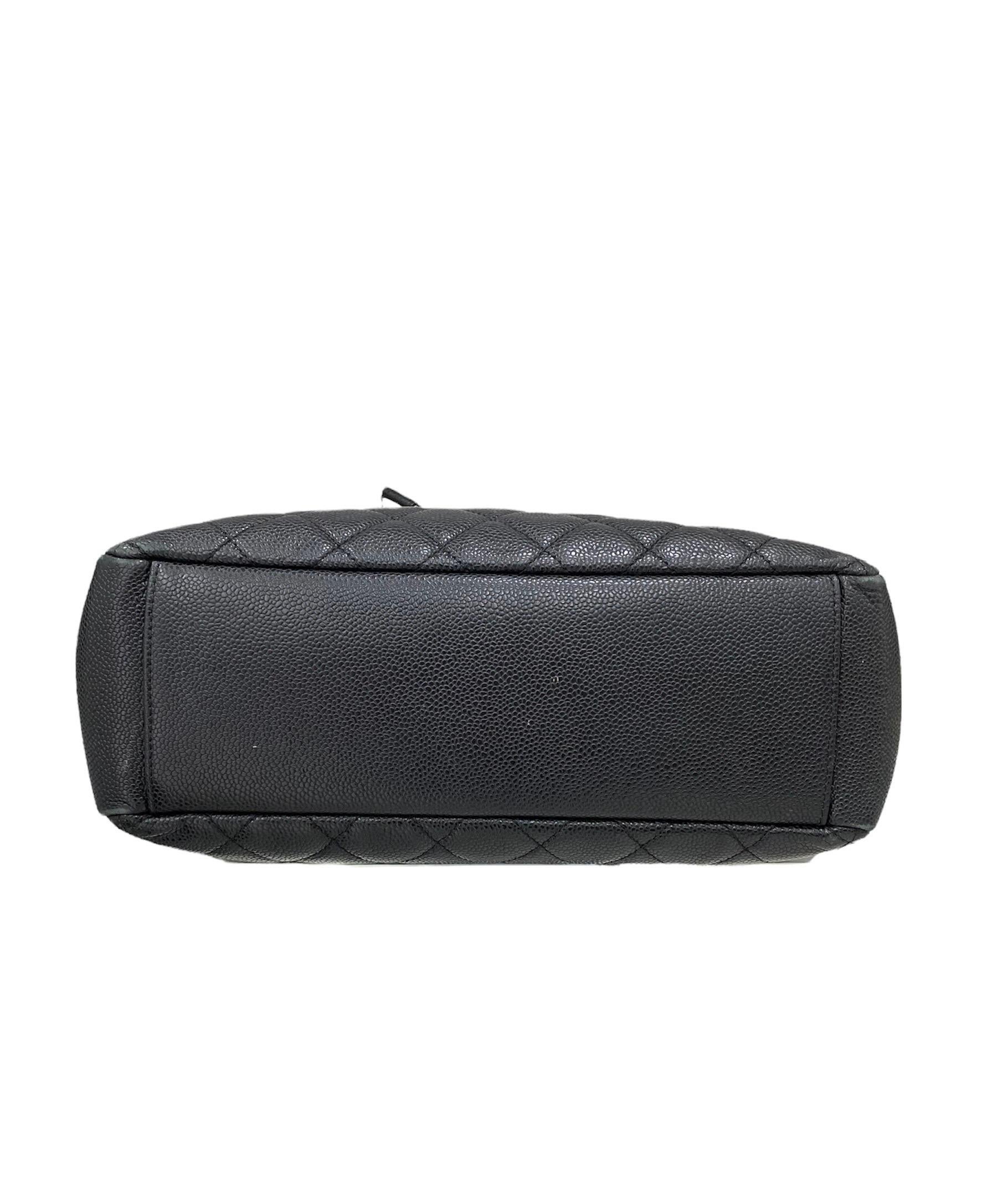 2013 Chanel PST Black Caviar Leather Shoulder Bag  5