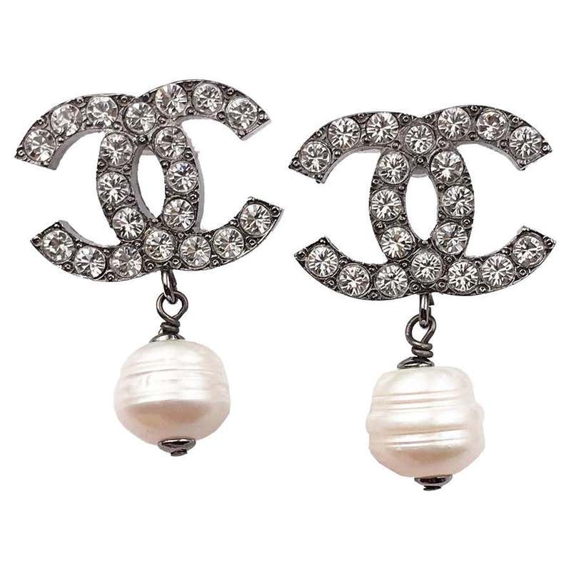 Chanel cc rhinestone earrings Clearance