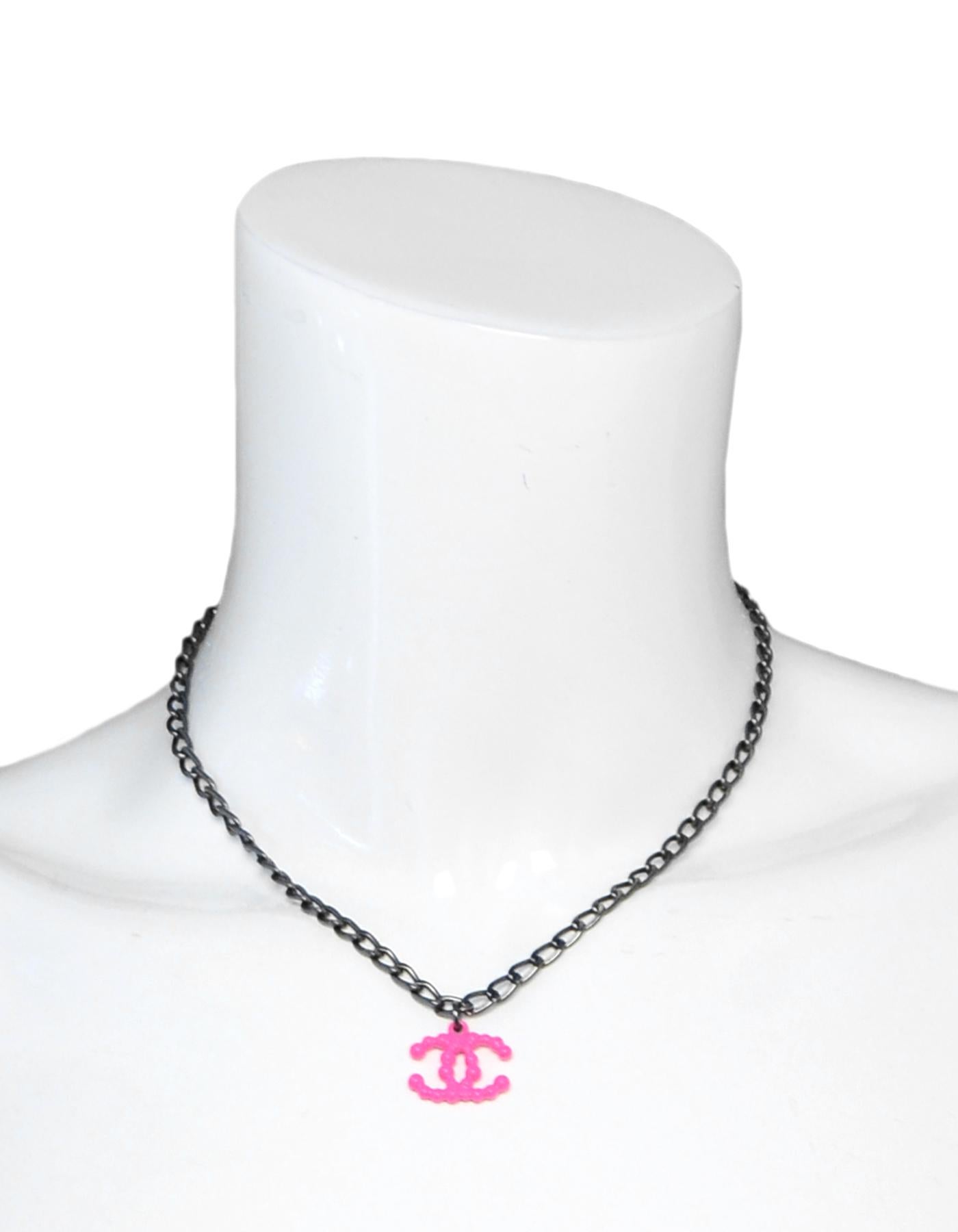 Chanel Gunmetal Chainlink 16