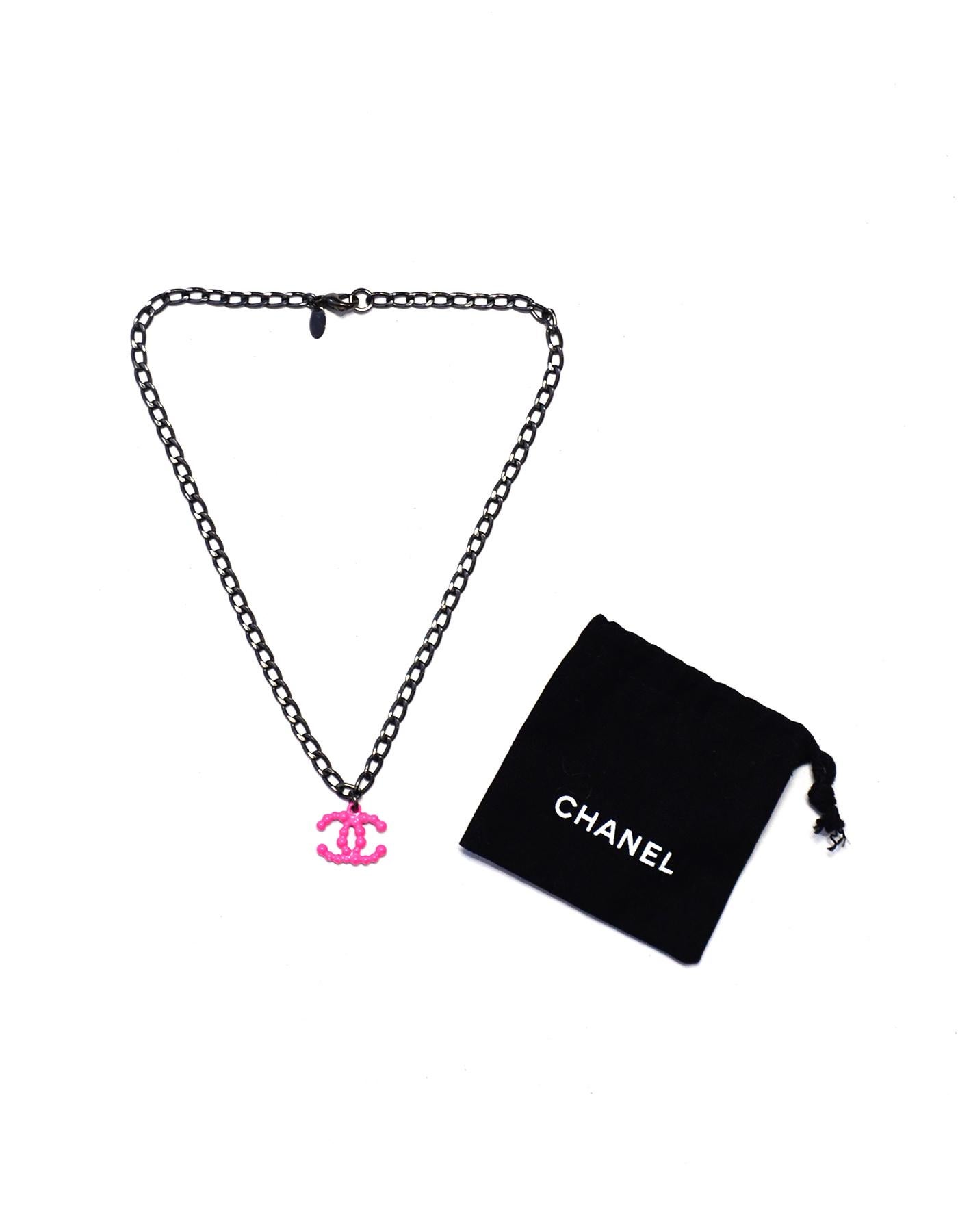 Chanel Gunmetal Chainlink 16