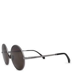 CHANEL gunmetal titanium ROUND Sunglasses 4268
