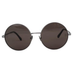 CHANEL gunmetal titanium ROUND Sunglasses 4268