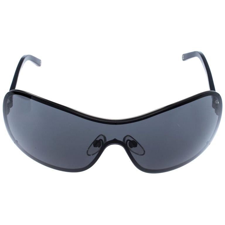 Chanel Gunmetal Tone/ Grey 4170-H Collection Perle Shield Sunglasses