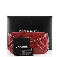 Chanel Hairpin Charms Two-Tone CC Flap Bag Embellished Quilted Lambskin S